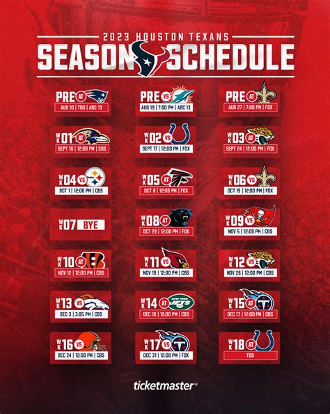 The game will mark the earliest matchup between the. . Houston texans schedule espn